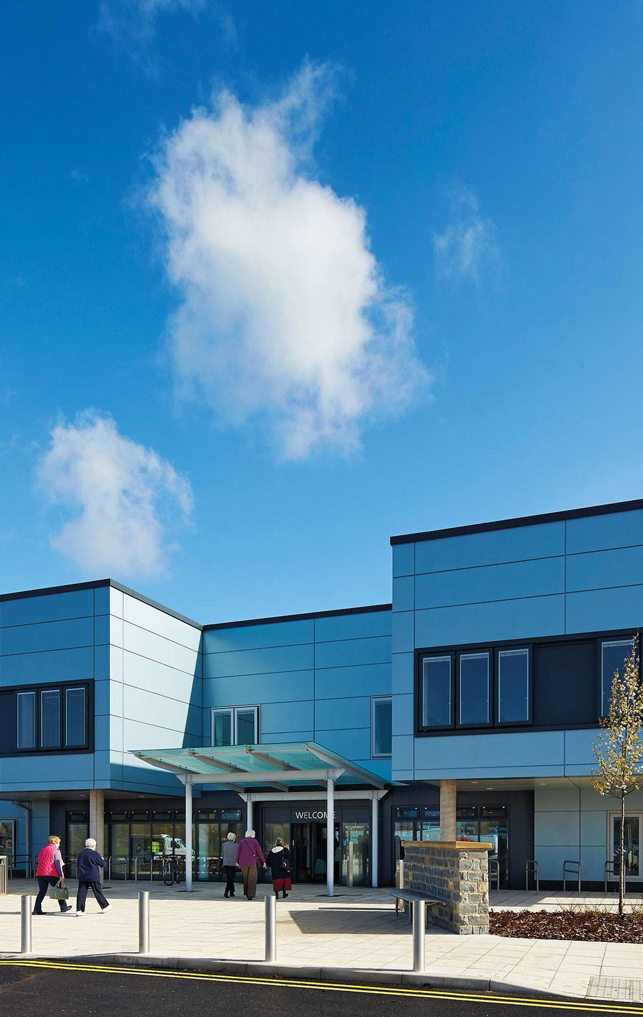 Reception area of Bridgwater Community Hospital.