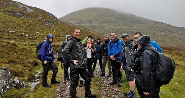 Colleagues walking Rannoch Moor