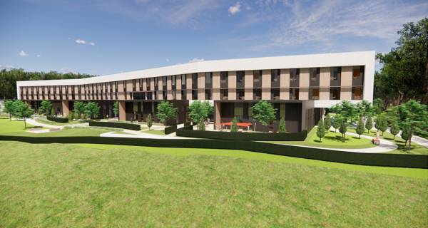 CGI of NRC with natural landscape